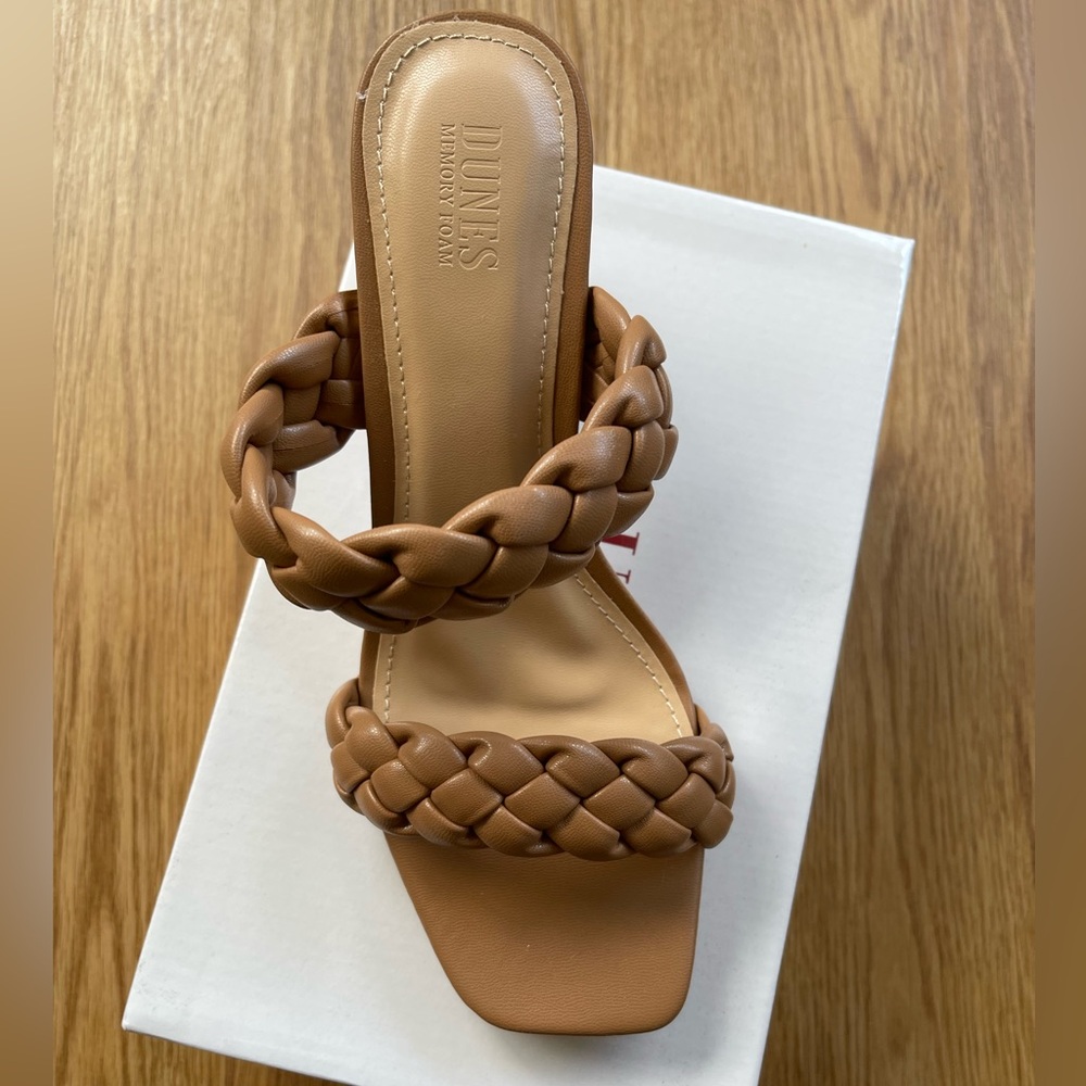 Memory foam tan heels